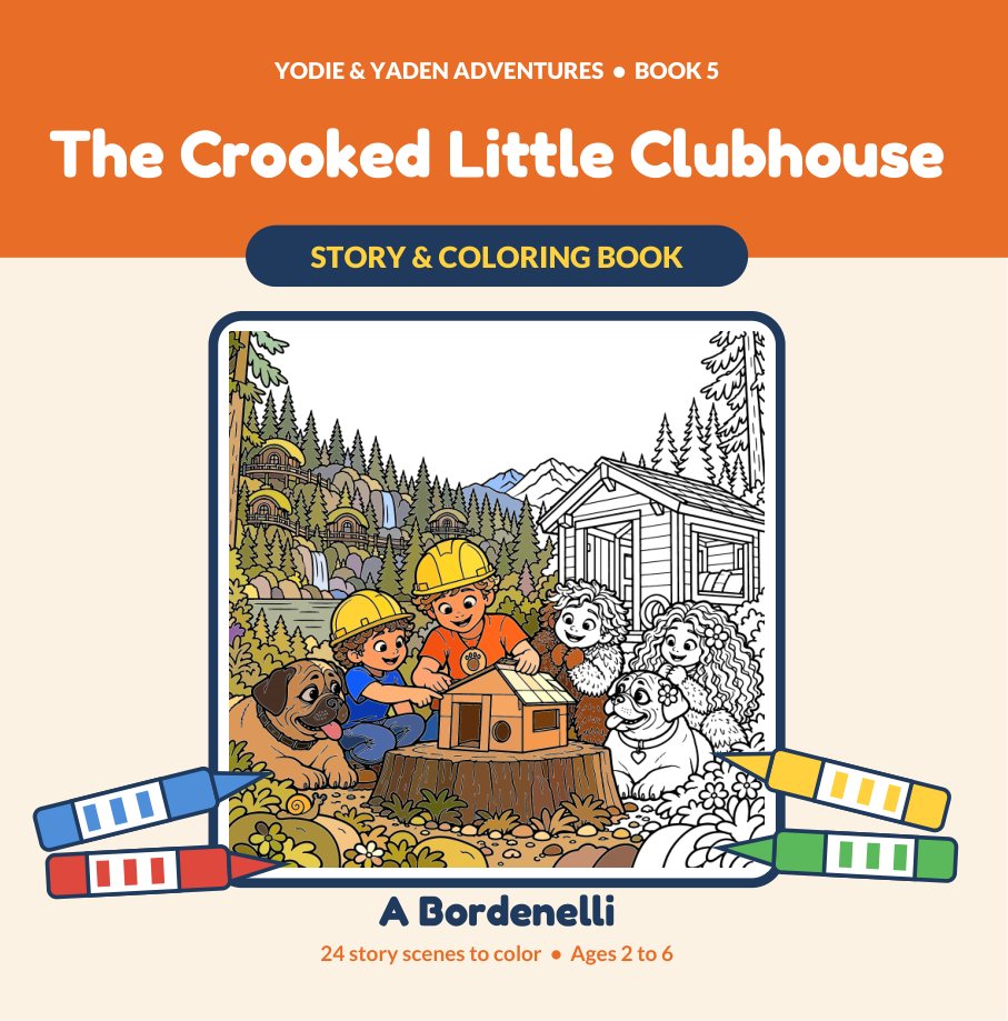 The Crooked Little Clubhouse Coloring Book cover